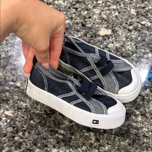 Tommy Hilfiger Blue and White Sneakers Slip-On Casual